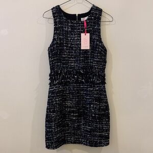 Julie Brown Sleeveless Oxford Tweed Dress